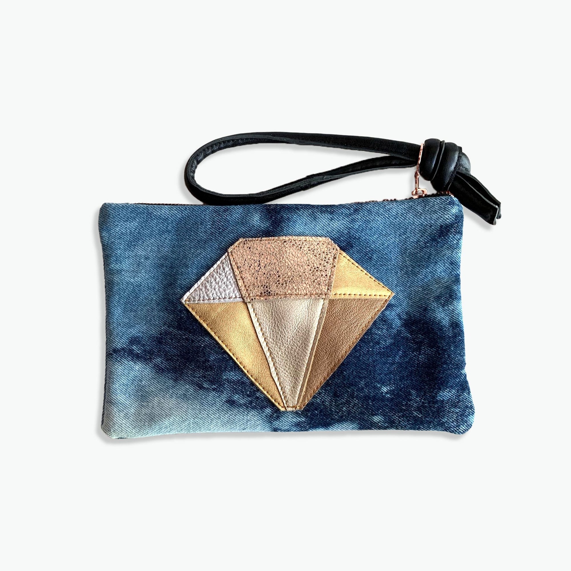 Abundance clutch - denimmetalliccrystal