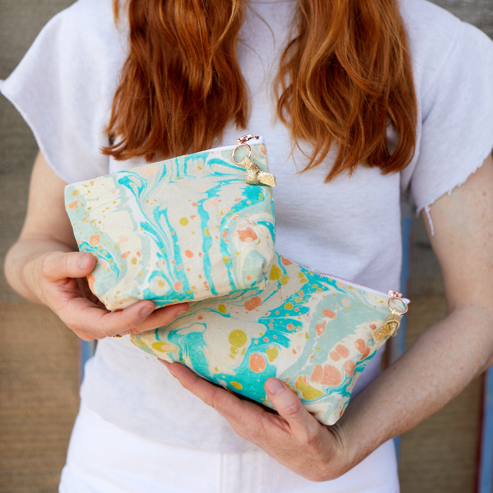 Astral Marbled Pouch Lake Small Love Mert