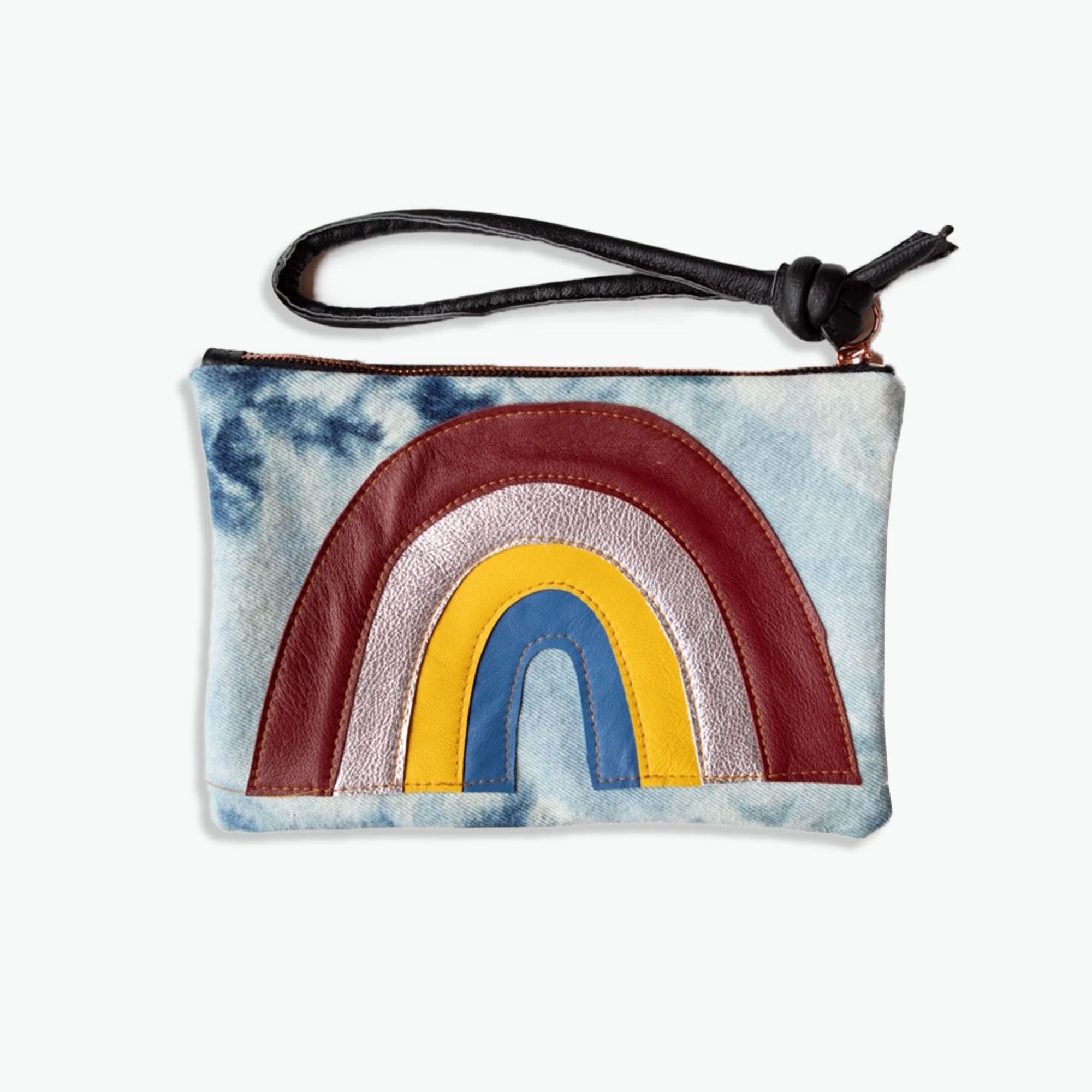 Abundance Clutch Denim Retro Rainbow