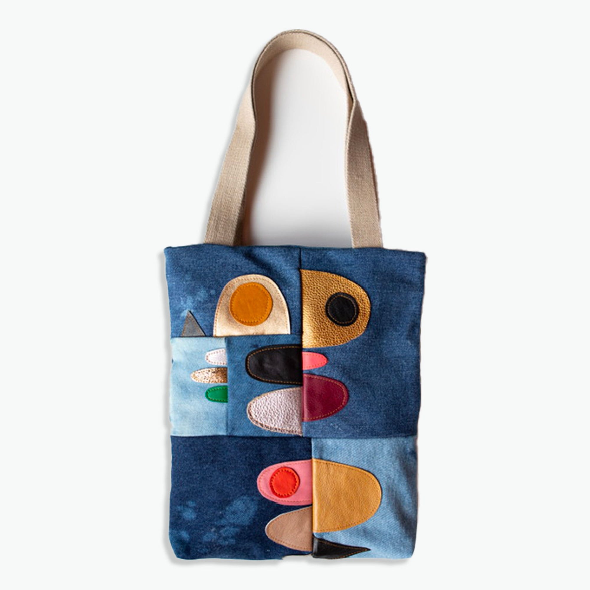 Esther Denim Tote Abstract