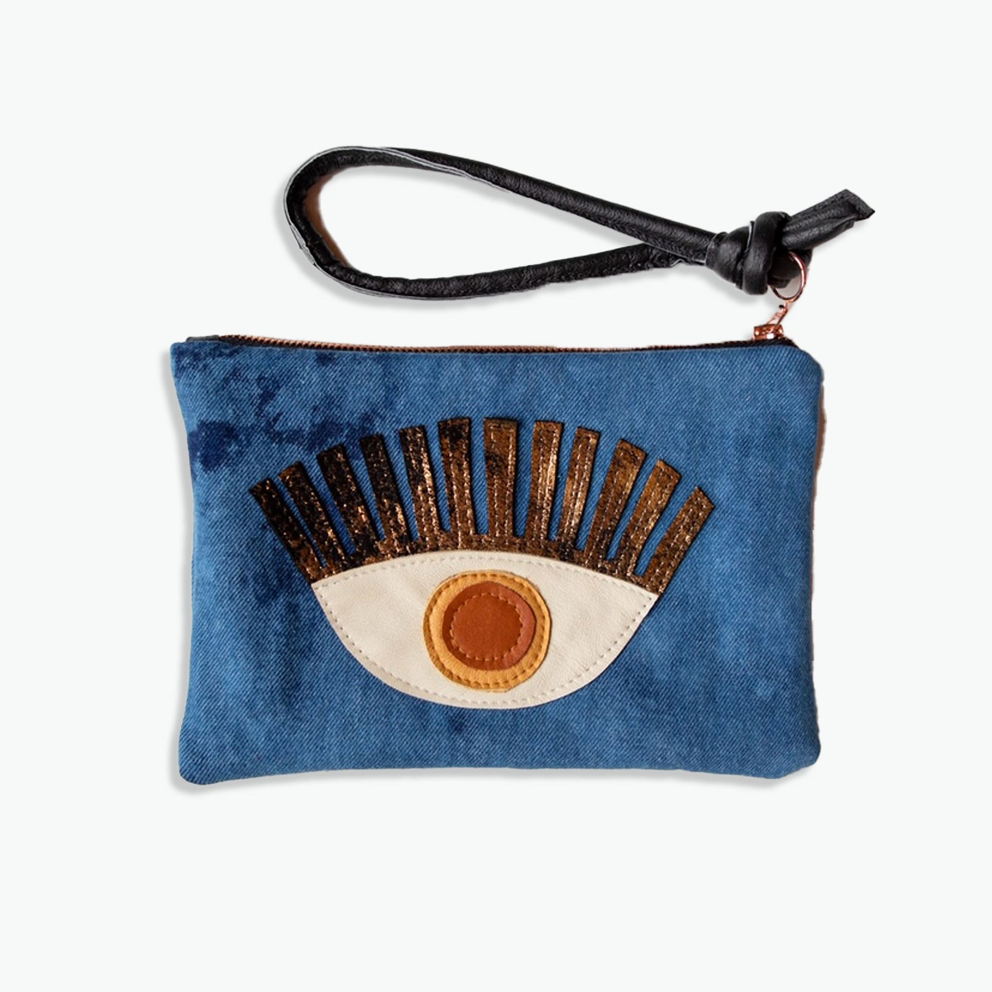 Abundance Clutch Denim Mustard Eye