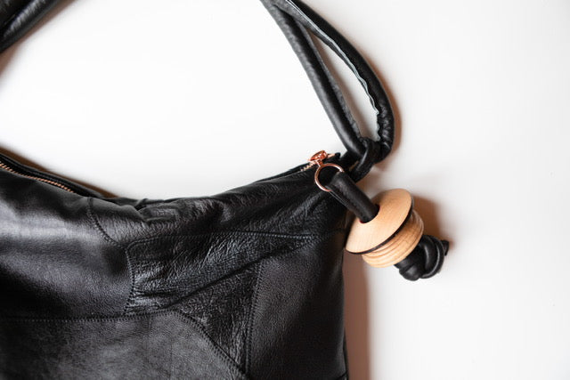 Patchwork Rolan Hobo Bag "All Black"